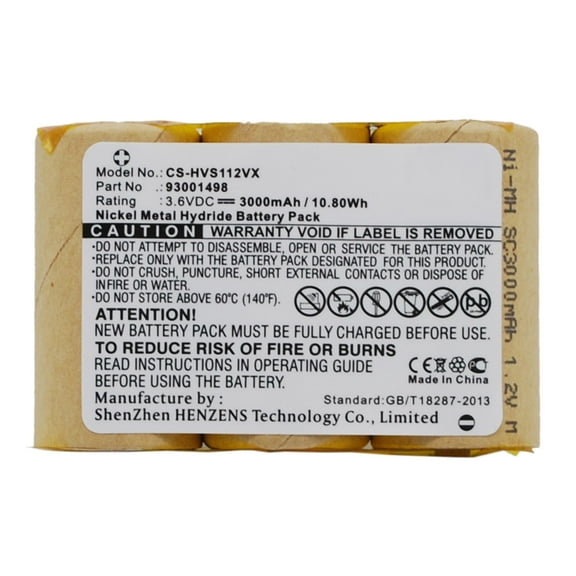 Replacement Battery for Hoover S1120,93001498,3000mAh/3.6V