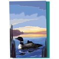 thumbnail image 1 of Tree-Free Greetings EcoNotes 12-Count Notecard Set with Envelopes, 4 X 6-Inch, Loon Lake Themed Paul A. Lanquist Art, 1 of 3