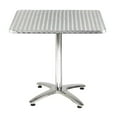 thumbnail image 2 of KFI 32" Square Stainless Steel Pedestal Table - X Base, 2 of 2