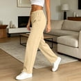 thumbnail image 6 of BLVB Womens Casual Baggy Sweatpants High Waisted Wide Leg Joggers Drawstring Athletic Workout Lounge Trousers with Pockets, 6 of 9