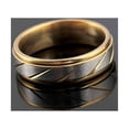 thumbnail image 2 of Anillos de acero inoxidable Sonducket con rayas de sarga Para hombre y mujer Talla 12, 2 of 6