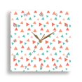 3drose, Contemporary Mint Green, Peach, Orange Tossed Triangles Pattern ...