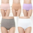 thumbnail image 2 of fatyb Womens High Waisted Cotton Underwear Full Coverage Ladies Panties Multipack Regular and Plus Size, 2 of 3