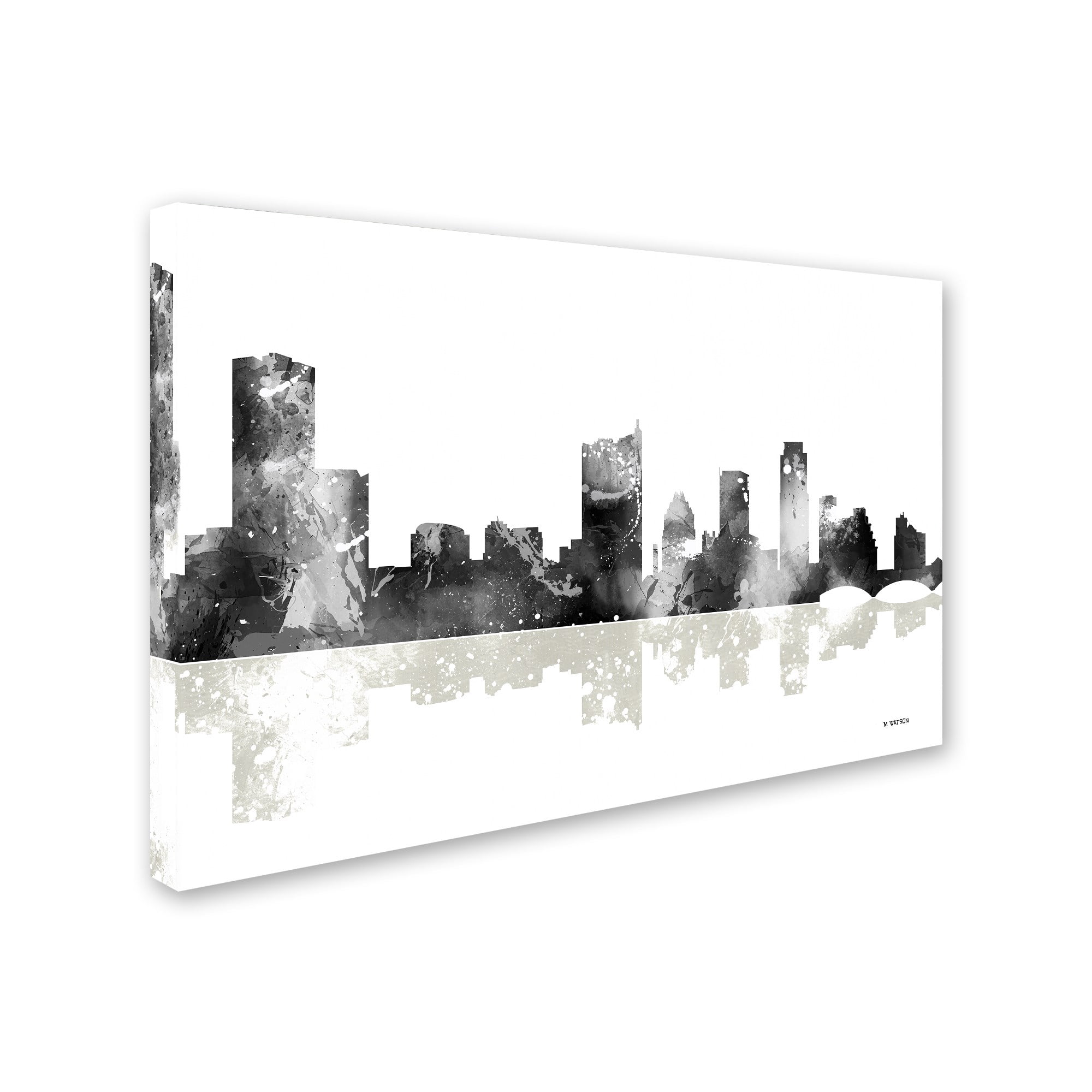 Trademark Fine Art "Austin Texas Skyline BG-1" Canvas Art by Marlene Watson