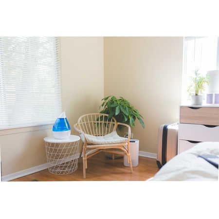 Crane USA Cool Mist Humidifier for Bedroom, Baby Nursery, Kids Room or Office, 1 Gallon Tank, Blue