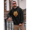 thumbnail image 2 of Fire Wolf  Hoodie Men -Image by Shutterstock, Male Large, 2 of 4