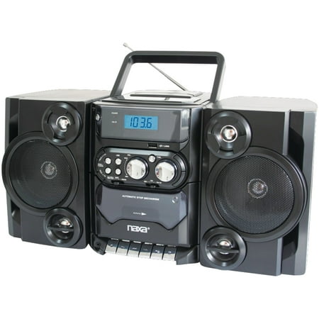 Naxa NPB428 Portable CD/MP3 Player with AM/FM Radio, Detachable Speakers, Remote & USB