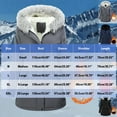 thumbnail image 3 of Women Mid Length Parka Winter Warm Fleece Lined Jacket Thicken Puffer Coat with Fur Hood Full Zip Overcoat, 3 of 7