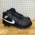 thumbnail image 2 of N I-K-E Jo r-dan 1 Mid TD Black Football Cleats FJ6805-001 Sizes 13-16 Alpha Menace, 2 of 6