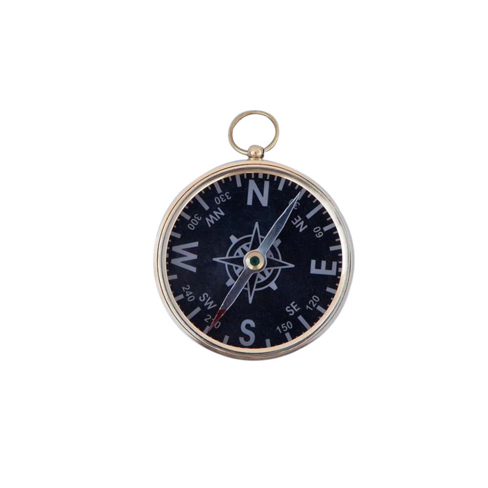 Captain's Brass Black Faced Compass 3" Brass Decorative Compass Nautical Compass Unique