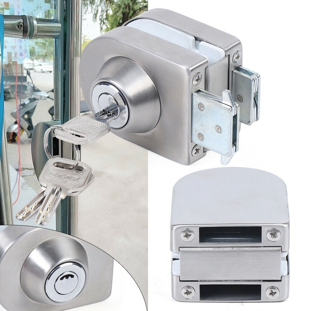 CNCEST Frameless Glass Door Lock Stainless Steel 10mm12mm Glass Double