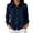 Navy #74, variant on WULMLEO Waffle Knit Button Down Shirts for Women Casual Oversized Long Sleeve Collared Sweater Dressy Blouse Fall Tops Purple 2XL