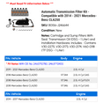 thumbnail image 2 of Automatic Transmission Filter Kit - Compatible with 2014 - 2021 Mercedes-Benz CLA250 2015 2016 2017 2018 2019 2020, 2 of 2