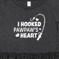 thumbnail image 4 of Inktastic I Hooked Pawpaw's Heart with Fishing Rod Girls Toddler Dress, 4 of 5