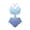 Blue, variant on Lemon Floral White High Waisted Bikini Set for Women Two Piece Push Up Swimsuits Twist Front Bathing Suits for Ladies Summer Beach High Waisted Swimwear Tummy Control Tankini Swimsuit