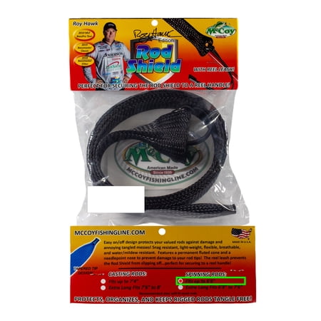 McCoy Rod Shield Roy Hawk Series (Black with Lanyard [Spinning] Fits Rods up to 7 4 Long (Diameter = 1.5 Length = 59 ))