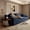 Blue, variant on 71" Modern Corduroy Small Loveseat, Cloud Memory Foam Compressed Couch in a Box, Boneless Space-Saving Sofa for Living Room Bedroom Apartment, No Assembly