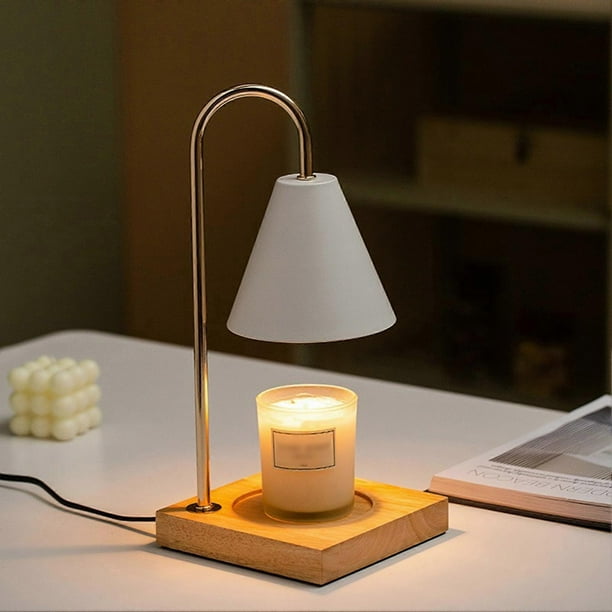 Aromatherapy Wax Melting Lamp Knob Switch Bedroom Bedside Wooden Night Light Smoke-free Fragrance Atmosphere Table Lamp