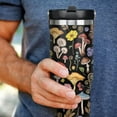 thumbnail image 6 of 30oz Stainless Steel Mushroom Tumbler with Lid, Straw & Handle - Insulated Travel Coffee Mug - Unique Gift for All, 6 of 6