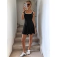 thumbnail image 4 of Women'S Athletic Dress Mini U Neck Sleeveless Fitted Casual Basic Dresses Black S, 4 of 9