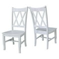 thumbnail image 6 of Double XX Solid Wood Chairs in White- Set of 2, 6 of 11