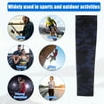 thumbnail image 3 of Unique Bargains 1 Pair Basketball Camouflage Arm Compression Sleeve XL Size Black Blue, 3 of 6