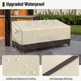 thumbnail image 3 of Outdoor Couch Cover Waterproof, Patio Furniture Covers for 3-Seater Couch, Fits up to 88"W x 40"D x 35"H, Moisture-proof & UV-protection, Brown & Khaki, 3 of 6
