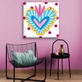 thumbnail image 2 of Cuadro Canva Pixtreats Corazón de colores 100X100 cm, 2 of 4