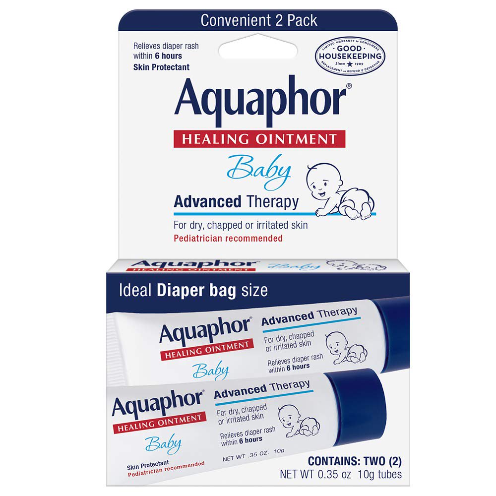 Aquaphor Baby Healing Ointment, Advanced Therapy Two Tubes 0.35 oz