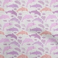 thumbnail image 1 of oneOone Cotton Poplin Twill Purple Fabric Beach Dolphin With Dot Texture Fabric For Sewing Printed Craft Fabric By The Yard 56 Inch Wide, 1 of 4
