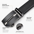 thumbnail image 6 of Men's Automatic Ratchet Belt, 1.38" Wide PU Leather Dress Belt, No-Hole Adjustable Business Belt for Jeans and Dress Pants, Black Brown White - TRISJEM, 6 of 9