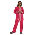 thumbnail image 4 of Moomaya Womens Solid 2 Pcs Nightwear Set Sleepwear Top & Pajama PJ NightSets, 4 of 8
