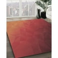 thumbnail image 2 of Ahgly Company Indoor Round Patterned Grapefruit Red Area Rugs, 6' Round, 2 of 6