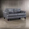 thumbnail image 6 of Lisa 71 Inch Loveseat- Gray Top Grain and Split Leather Brown Solid Wood, 6 of 6