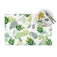 thumbnail image 4 of YFYANG Washable Heat-Resistant Placemats, 70% PVC/30% Polyester, Green Leaf Texture Pattern Kitchen Table Mat, 12" x 18" 1 Piece, 4 of 6