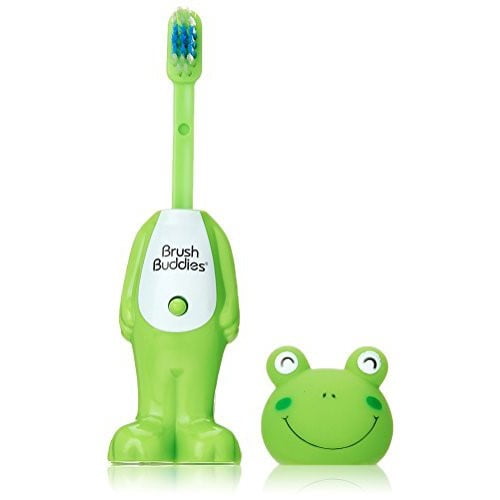 Brush Buddies Kids Leapin Louie Frog Poppin Toothbrush, Soft