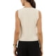 thumbnail image 3 of Chaleco de rayas para mujer INSPIRE CHIC, con cuello en V, botones, sin mangas, casual, color beige, 3 of 6