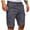 Gray, variant on Aueoeo Men's Shorts, Men's Elastic Waist Cargo Shorts Casual Big and Tall Relaxed Fit Outdoor Work Shorts Multi-Pockets
