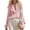 Pink, variant on Women's Retro Ruffle Edge V-Neck Long Sleeve Pullover Top Lightweight Solid Color Casual Loose Blouse Fashion Daily Vacation Streetwear Shirt, Army Green Size L