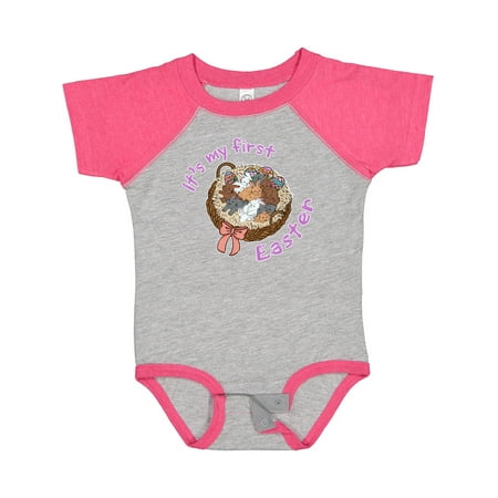 

Inktastic It s My 1st Easter Cute Bunnies in Basket Gift Baby Boy or Baby Girl Bodysuit