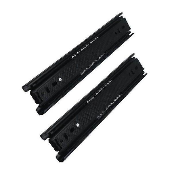 Furniture Drawer Sliding Tracks Quiet Operation Smooth Movement Steel Rectangular Design Kitchen Cabinets Wardrobes Dresser Drawers 2Pcs