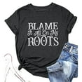 thumbnail image 4 of Women's T-Shirts Could Be A Train Station Kinda Day Casual O Neck Short Sleeve Funny Print Tees Women's Tops Dark Gray XXL, 4 of 4