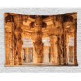 thumbnail image 1 of Ancient Decor Tapestry, Historical Columns Architecture Ruins Famous Indian Monument Culture Picture, Wall Hanging for Bedroom Living Room Dorm Decor, 60W X 40L Inches, Sand Brown, by Ambesonne, 1 of 1
