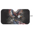 thumbnail image 3 of HUIACONG American Eagle Pride Easy Storage Universal Car Windshield Sun Shade for Pickups Hatchbacks Sun Block Cover UV Protection Sunshade Cover, 3 of 7