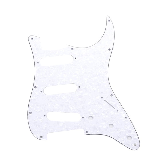 BIBABLYKE 1Pc 3Ply S S S 11 Holes Electric Guitar Pickguard Scratch Plate Pick Guards for US/Mexico Made Modern Guitar Parts