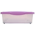 thumbnail image 3 of Mainstays 57 Quart Wheeled Underbed Plastic Storage, Violet Bloom, 3 of 7