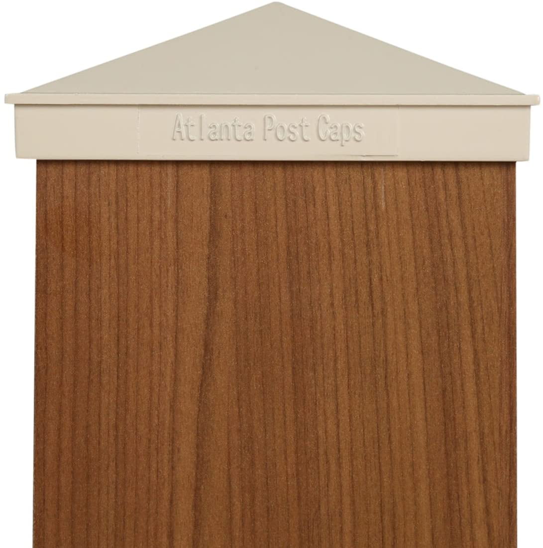 Mailboxes and Decks by Atlanta Post Caps 6x6 Post Cap Black Pyramid Aluminum Coated Square Cap for Outdoor Fences