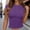 #1Purple, variant on MYAOYI Womens Tops Summer Short Sleeve Backless T Shirt Low Open Back Slim Fit Casual Stretchy Basic Tee Top