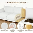 thumbnail image 6 of Indecor Home Upholstery Sectional Sofa 3 Seater with Ottoman Sofa Sectional Couches for Living Room White, 6 of 9