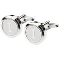 thumbnail image 4 of Mens Classic Stainless Steel Initial Cufflinks 26 Alphabet Initial Letter Cufflinks Business Wedding Shirts A-Z, 4 of 6